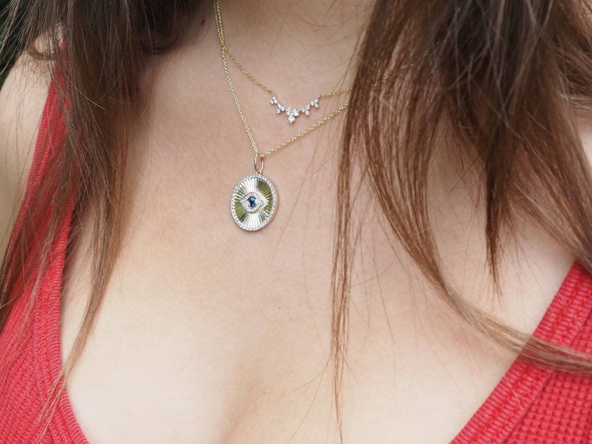 Diamond Scalloped Necklace for Women