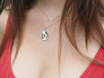 Diamond Scalloped Necklace for Women