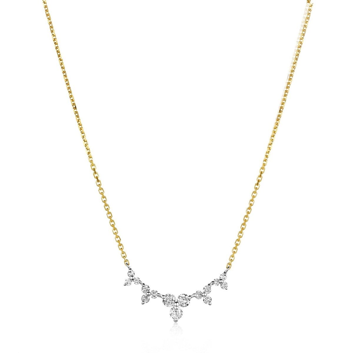 Diamond Scalloped Necklace for Women