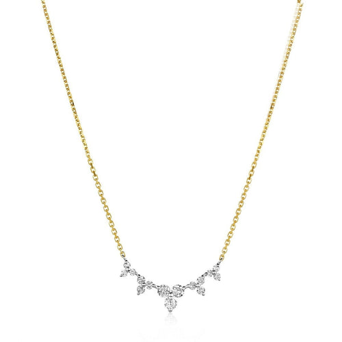 Diamond Scalloped Necklace for Women