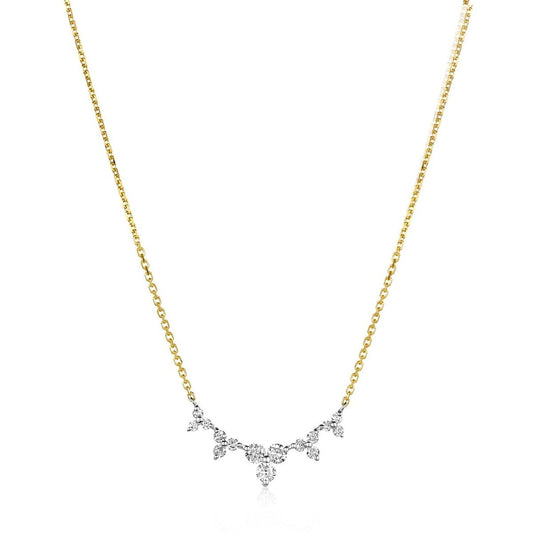 Diamond Scalloped Necklace for Women