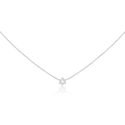 Diamond Star of David Pendant in 14k Gold | Elegant Necklace