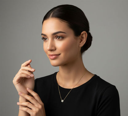 Diamond Star of David Pendant in 14k Gold | Elegant Necklace