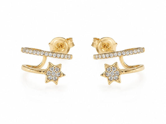 Diamond Stud Earrings in 14k Yellow Gold, brilliance you will wear every day