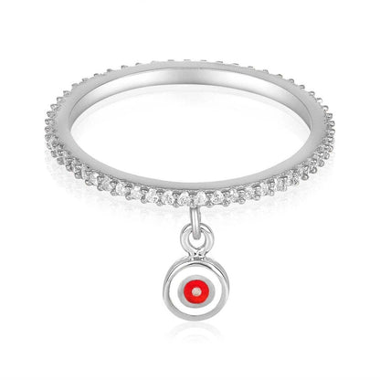 Double Evil Eye Ring in Sterling Silver