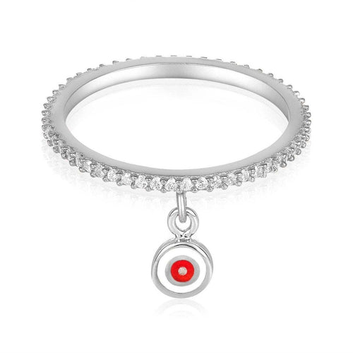 Double Evil Eye Ring in Sterling Silver