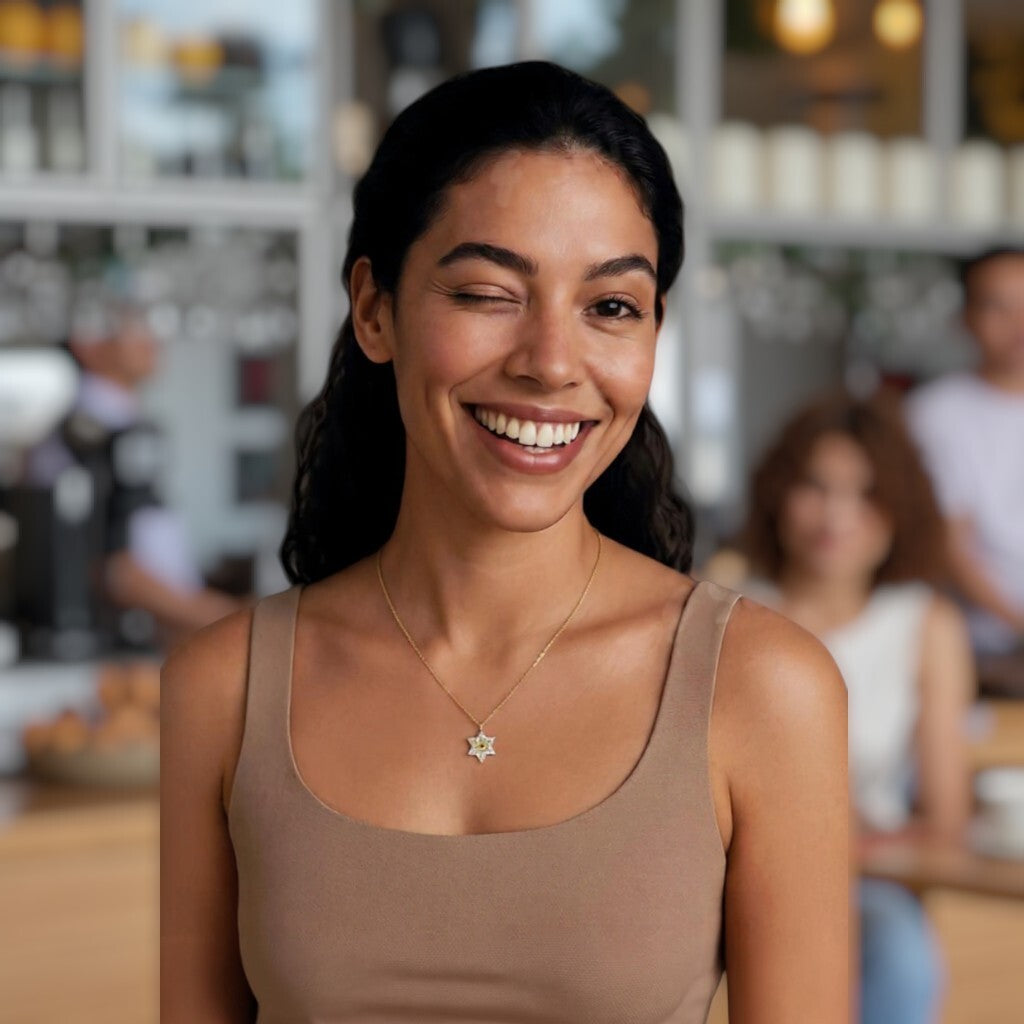 Dainty Pave Star of David Necklace in CZ Gold and Silver