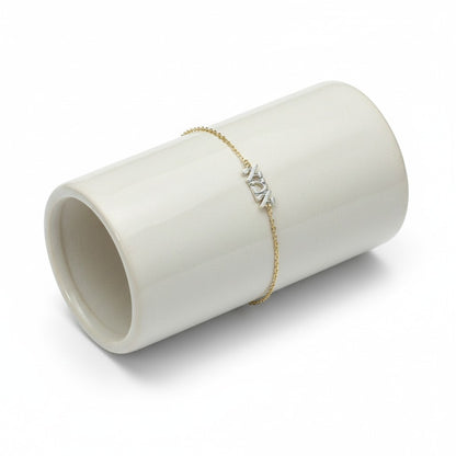 Ema (Mom) Hebrew Charm Bracelet: Enamel Colors & Gold Plated