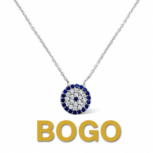 Everyday Protection Evil Eye Necklace (Silver or Gold)