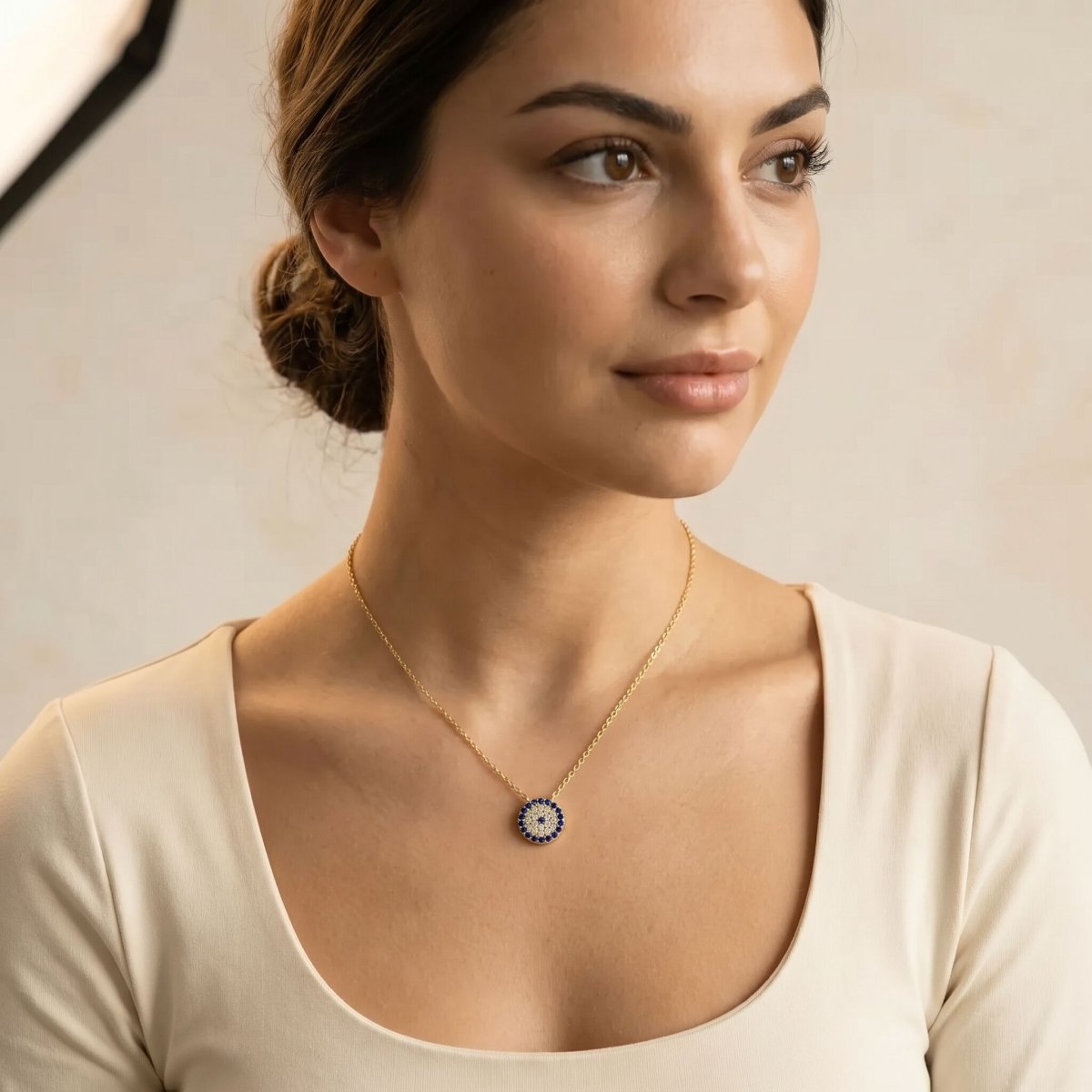 Everyday Protection Evil Eye Necklace (Silver or Gold)