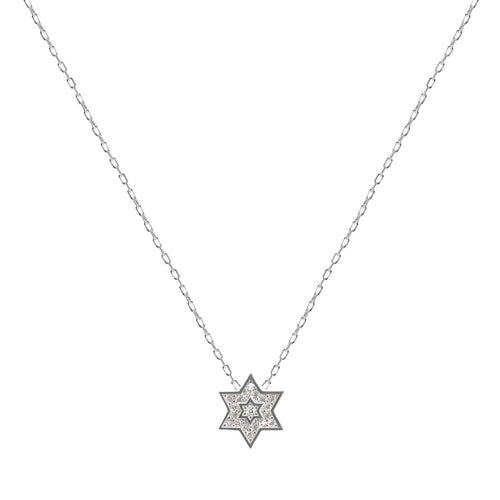 Everyday Star of David Necklace CZ Gold and Silver | Alef Bet