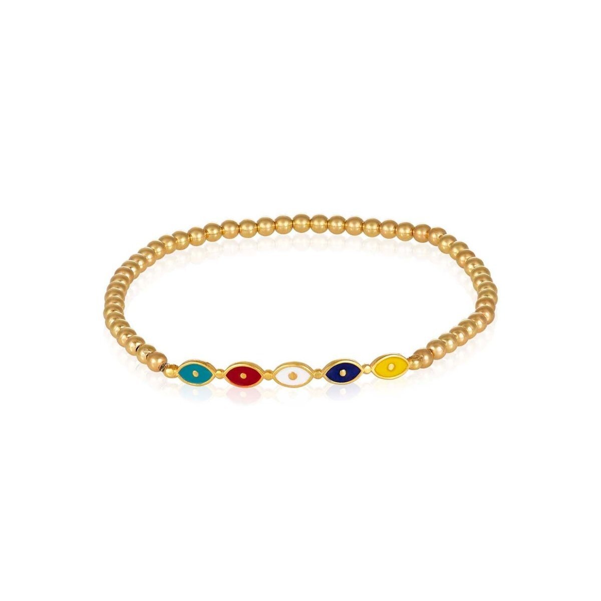 Evil Eye Bead Bracelet with Colorful Protection