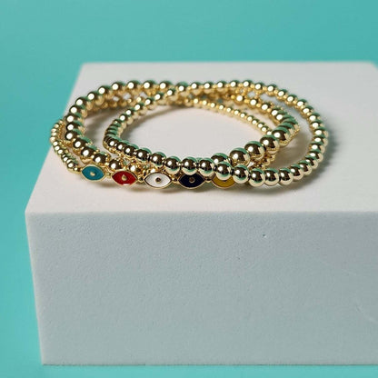 Evil Eye Bead Bracelet with Colors