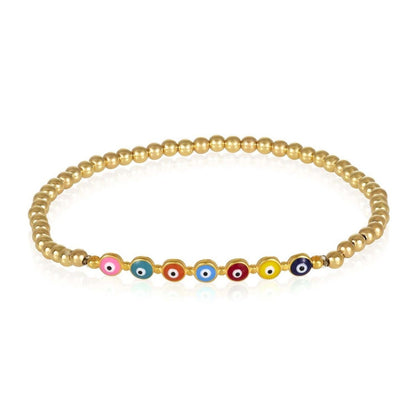 Evil Eye Bead Bracelet with Colors