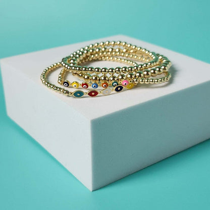Evil Eye Bead Bracelet with Colors