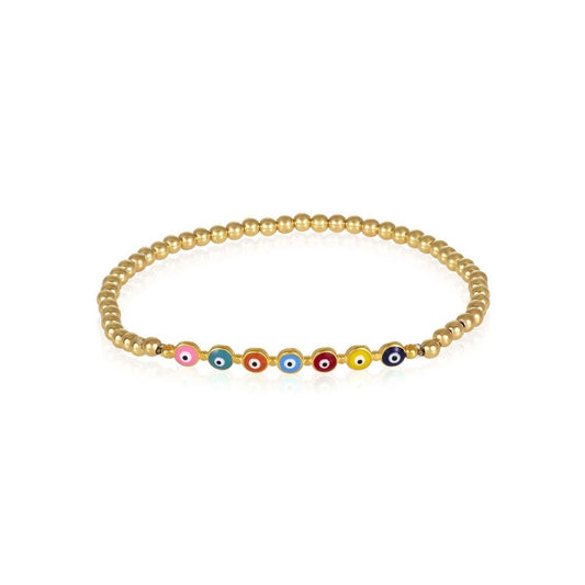 Evil Eye Bead Bracelet with Colors