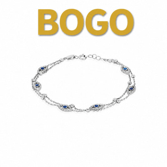 Evil Eye Bracelet | Double Strand