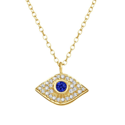 Evil Eye Designer Necklace in 14k Gold with Diamonds