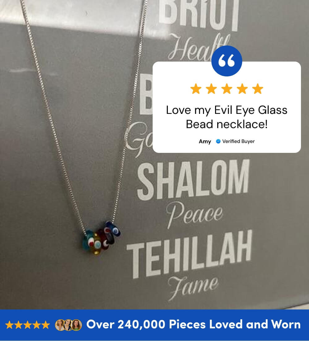 Evil Eye Glass Bead Necklace For Women