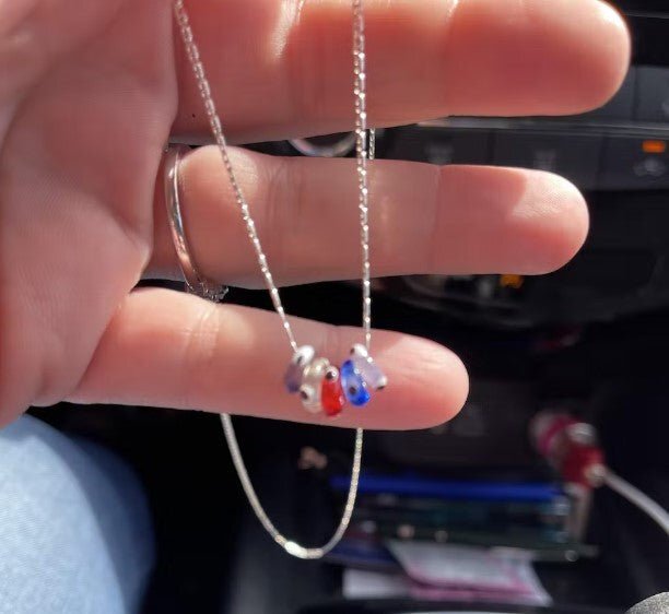 Evil Eye Glass Bead Necklace For Women