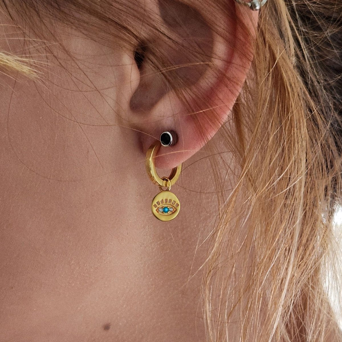 Evil Eye Hoop Earrings