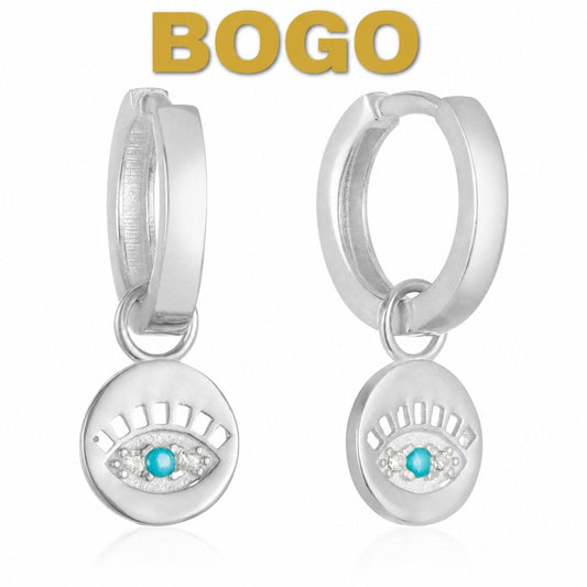 Evil Eye Hoop Earrings