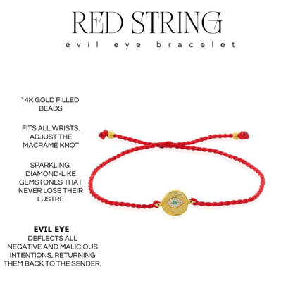 Evil Eye Red String Bracelet