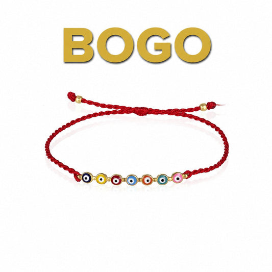 Evil Eye Red String Colorful Bracelet