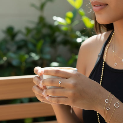 Evil Eye Ring in 14k Gold with Diamonds
