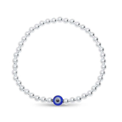 Evil Eye Stacking Bracelet in 14k Gold Filled Beads, hand strung and 100% water safe for years of effortless wear