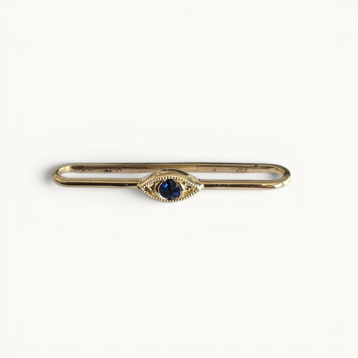 evil eye watch charm in gold

