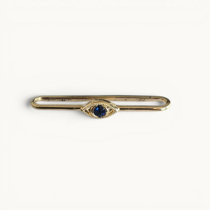evil eye watch charm in gold
