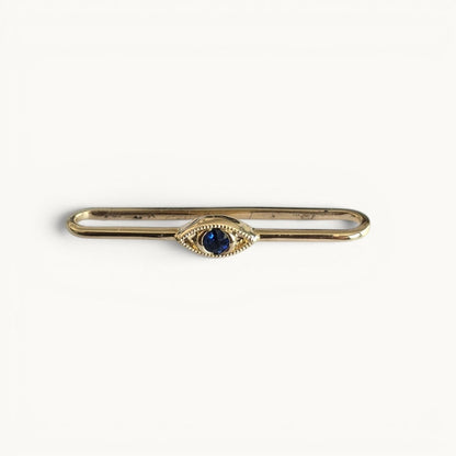 Evil Eye Watch Charm: 14k Yellow Gold Sapphire for Watch Bands