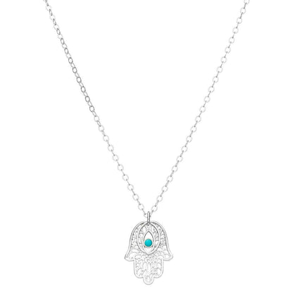 Filigree Hamsa Necklace: A Talisman of Good Fortune & Protection