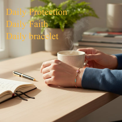 Four Symbolic Bracelet | Chai, Hamsa, Evil Eye, Star of David