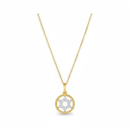 Framed Diamond Jewish Star of David Necklace