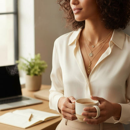 Framed Diamond Jewish Star of David Necklace