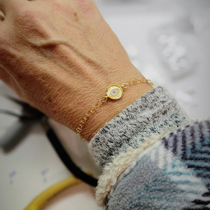 Golden Evil Eye Bracelet