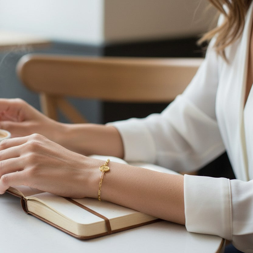 Golden Jewish Star Bracelet