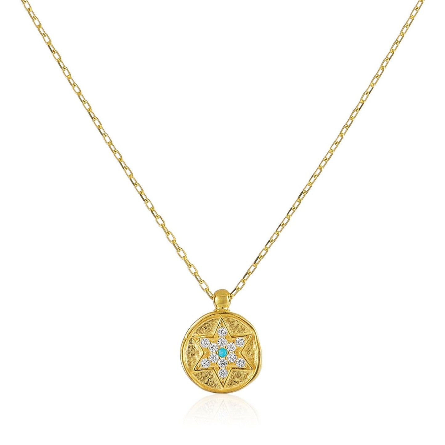 Golden Jewish Star Necklace