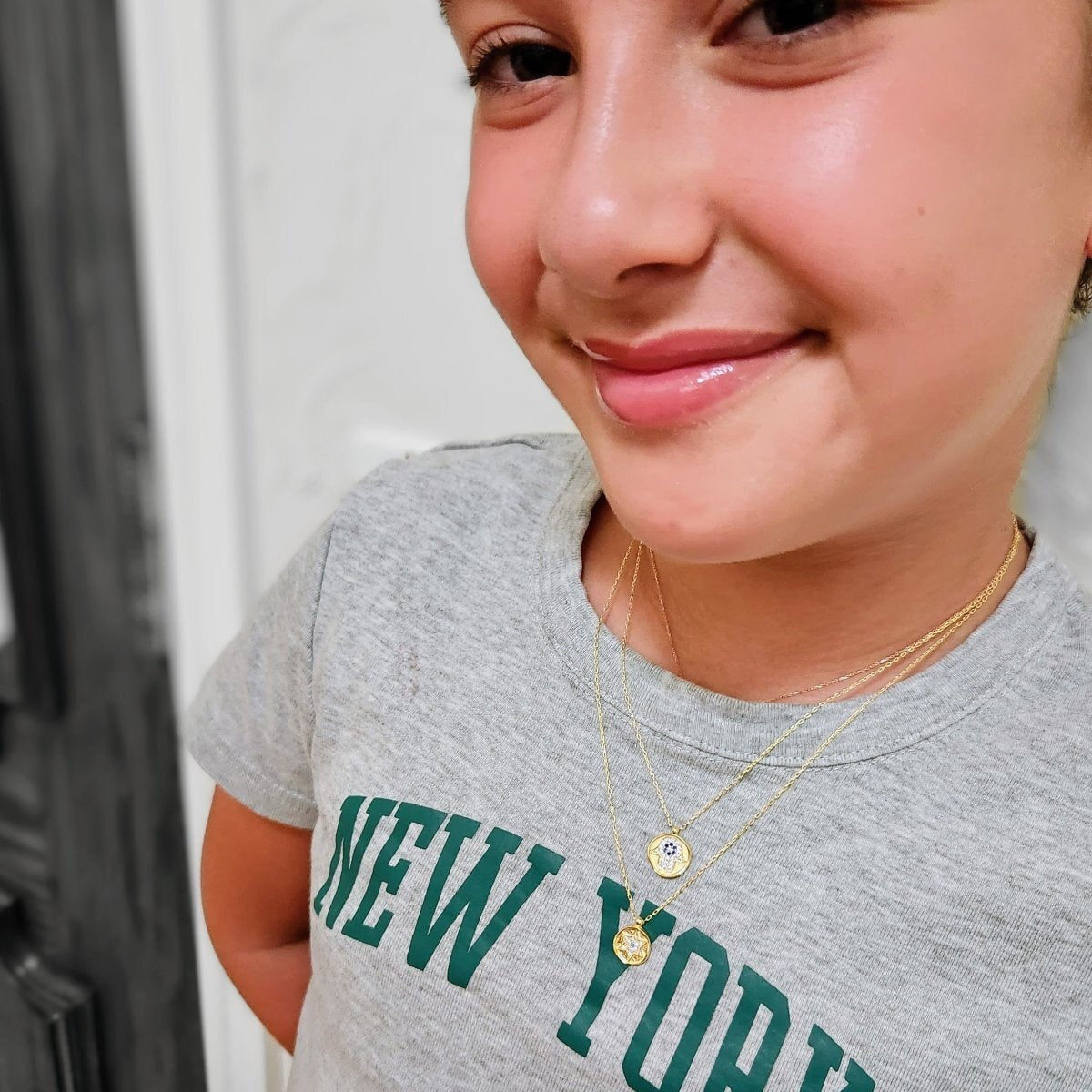 Golden Jewish Star Necklace