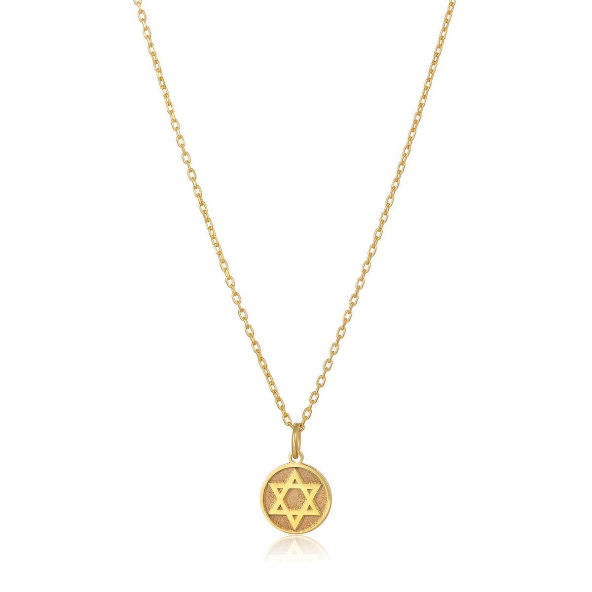 Golden Jewish Star Pendant