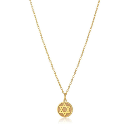 Golden Jewish Star Pendant