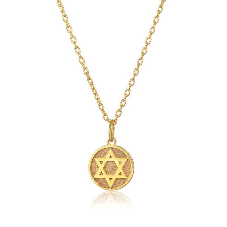 Golden Jewish Star Pendant