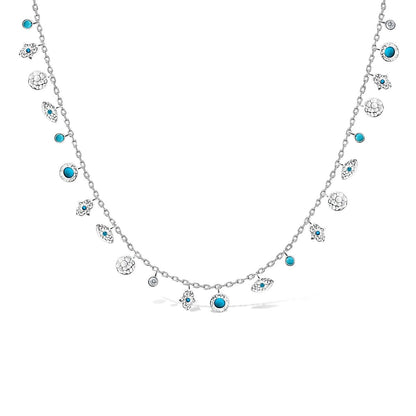 Hamsa and Evil Eye Charm Necklace