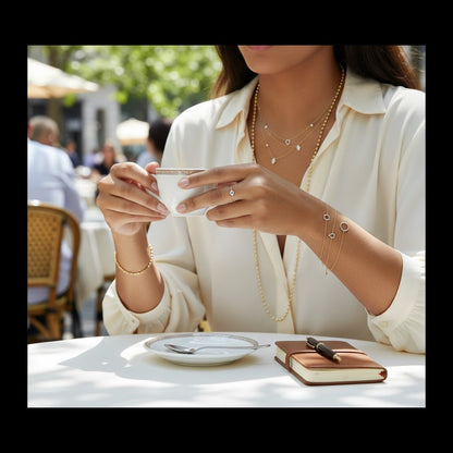 Hamsa Diamond Bezel Necklace in 14k Gold for Women