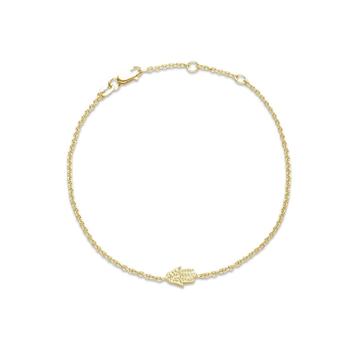 Hamsa Diamond Bracelet in Sterling Silver 925, protection and sparkle you can wear every day