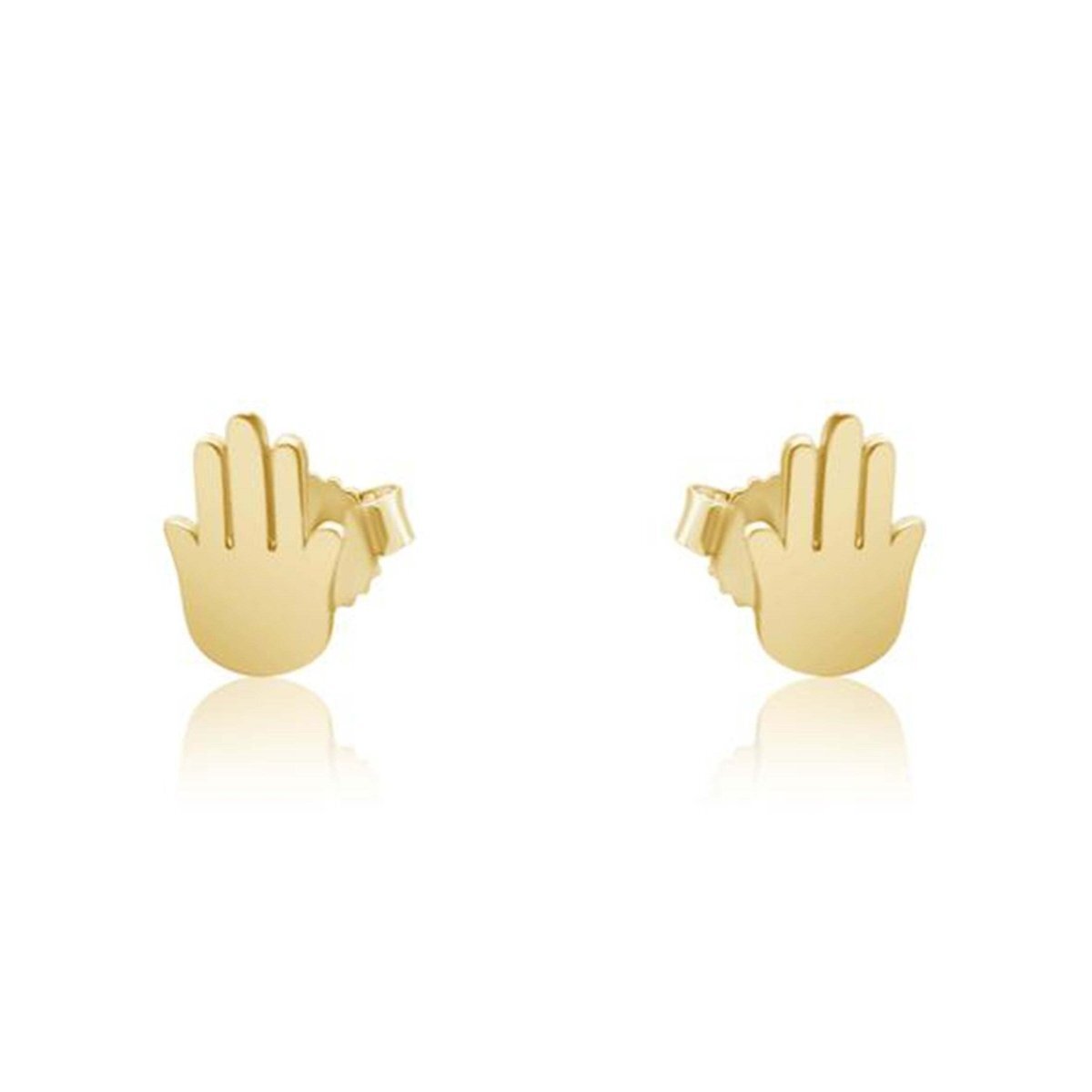 Hamsa Gold Earrings