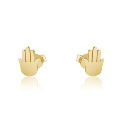 Hamsa Gold Earrings