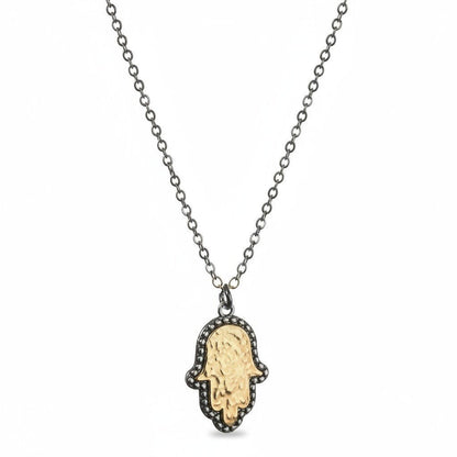 Hamsa Hand Charm Golden and Silver Pendant